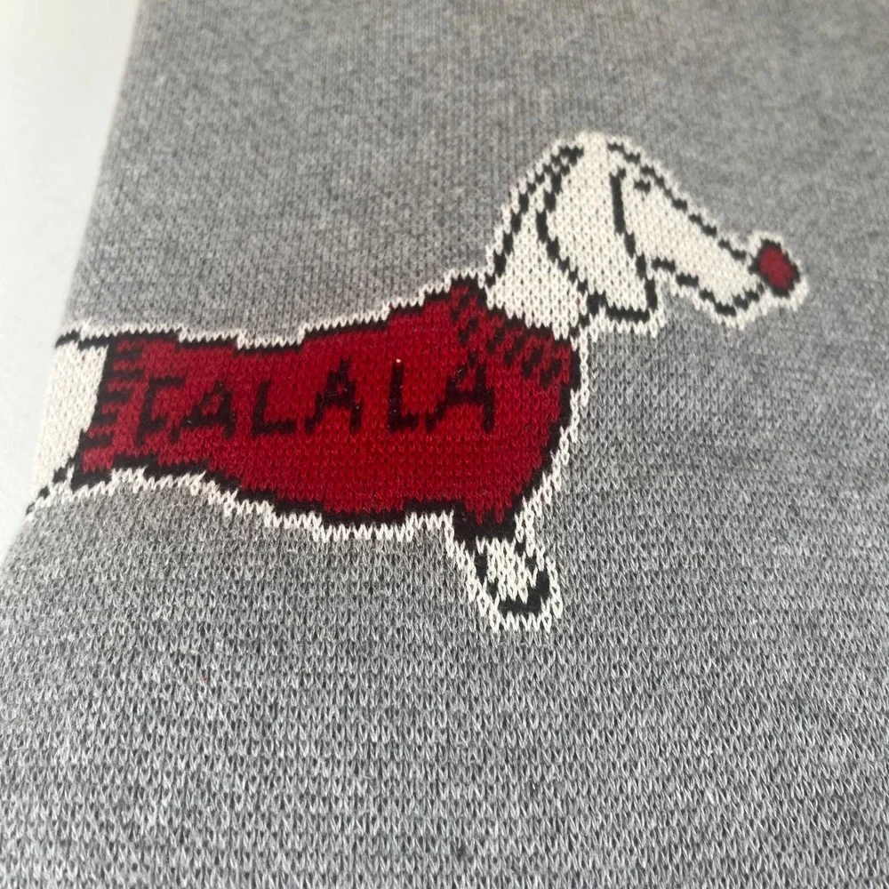 Love Sweater Knit Lalala Dachshunds 100% Cotton Throw Blanket 50x60 Red Doxies